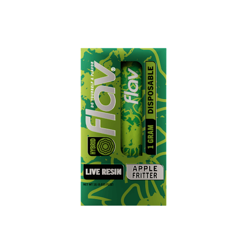 Flav - Apple Fritter -Hybrid- Live Resin Disposable 1g (Vape Pen) | Flav   -yyy6 Front
