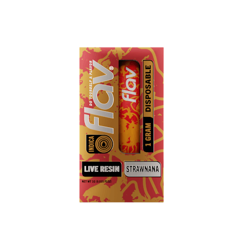 Flav - Strawnana -Indica- Live Resin Disposable 1g (Vape Pen) | Flav    -vvv6 front