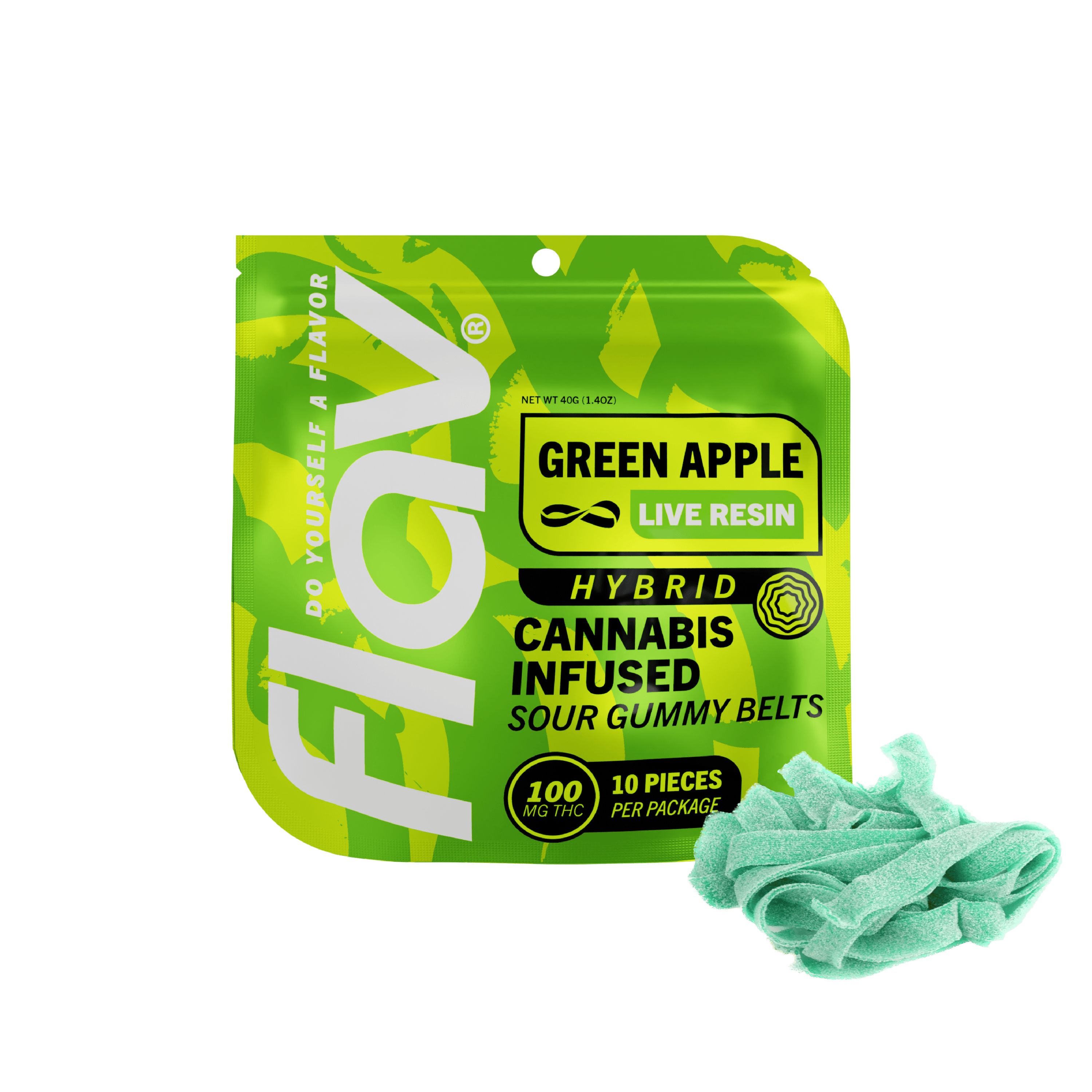 Live Resin Green Apple Belt - 100mg