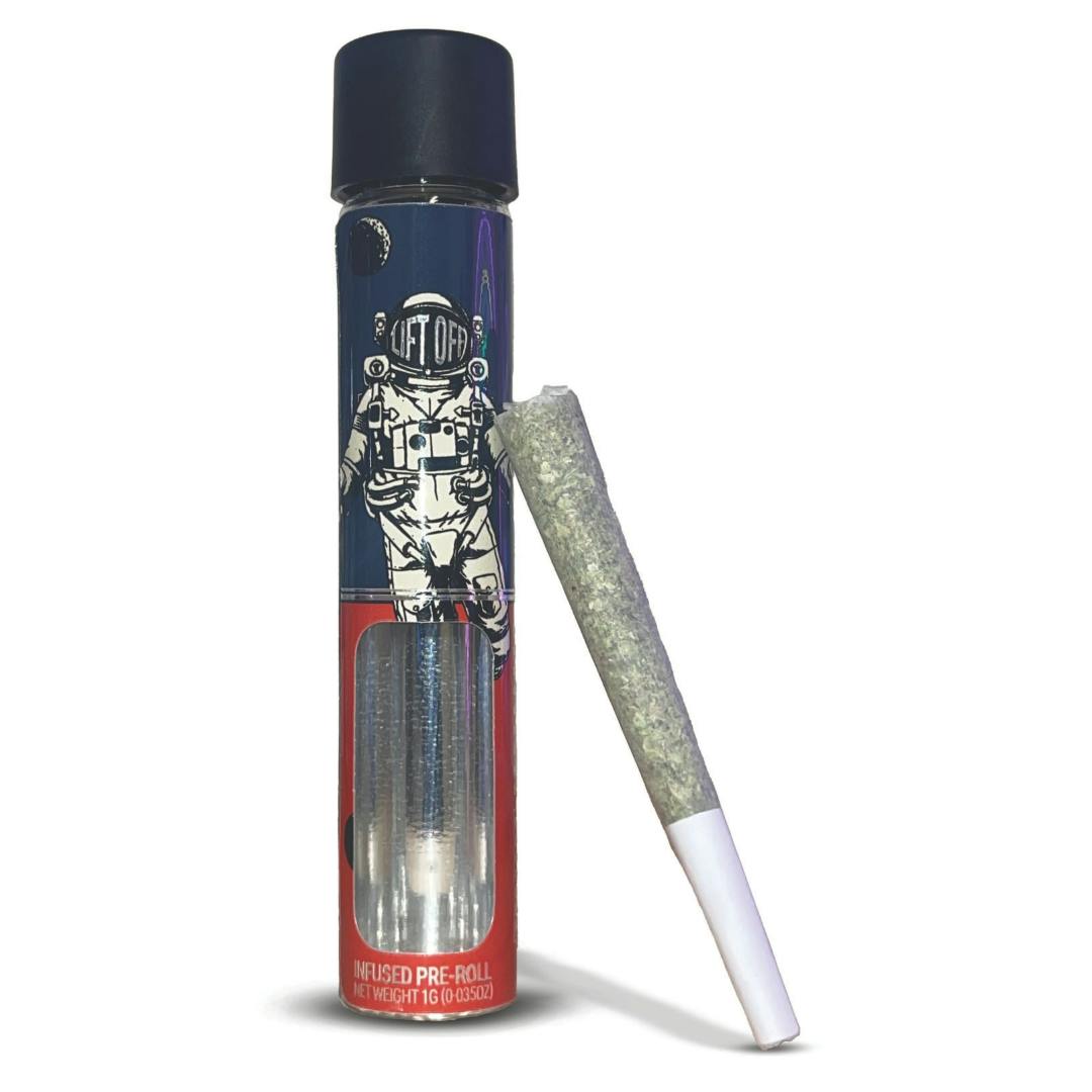 Lift Off Bubble Rocket Motor Breath x Dual OG Hash Infused 1g Pre-Roll by High Life Farms - MI