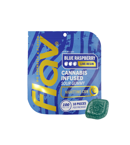 Blue Raspberry Live Resin Nighttime Gummy - 100mg