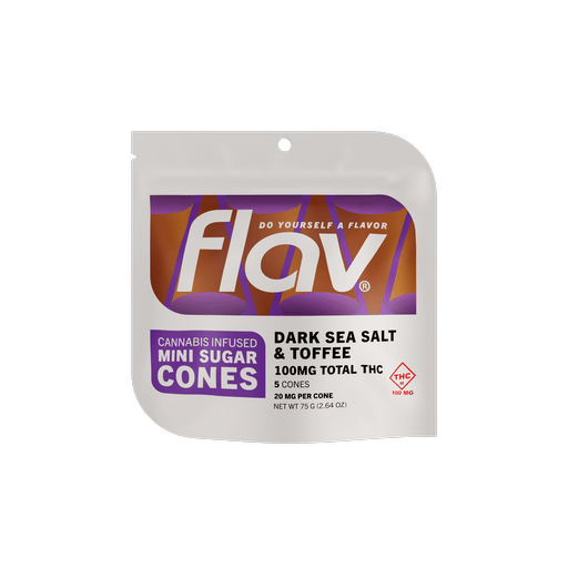 Dark Sea Salt & Toffee Cones - 100mg | 5 pack | 20mg by Flav