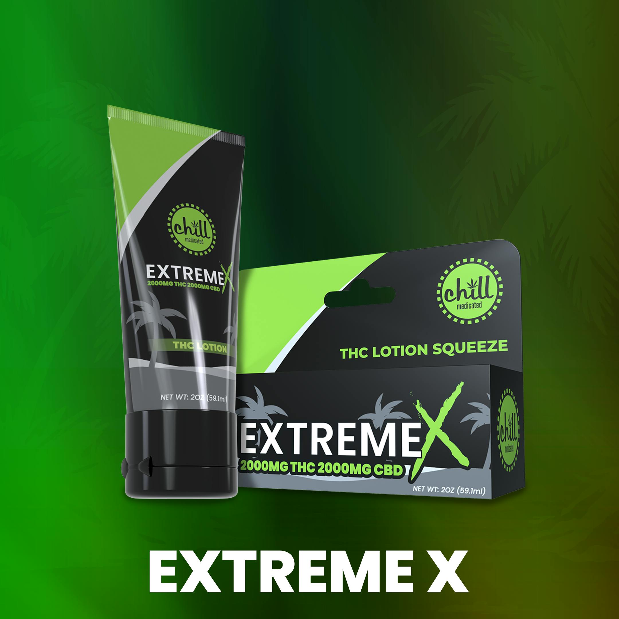 2000mg THC : 2000mg CBD | Extreme X Lotion | Chill Medicated | REC by Chill Medicated