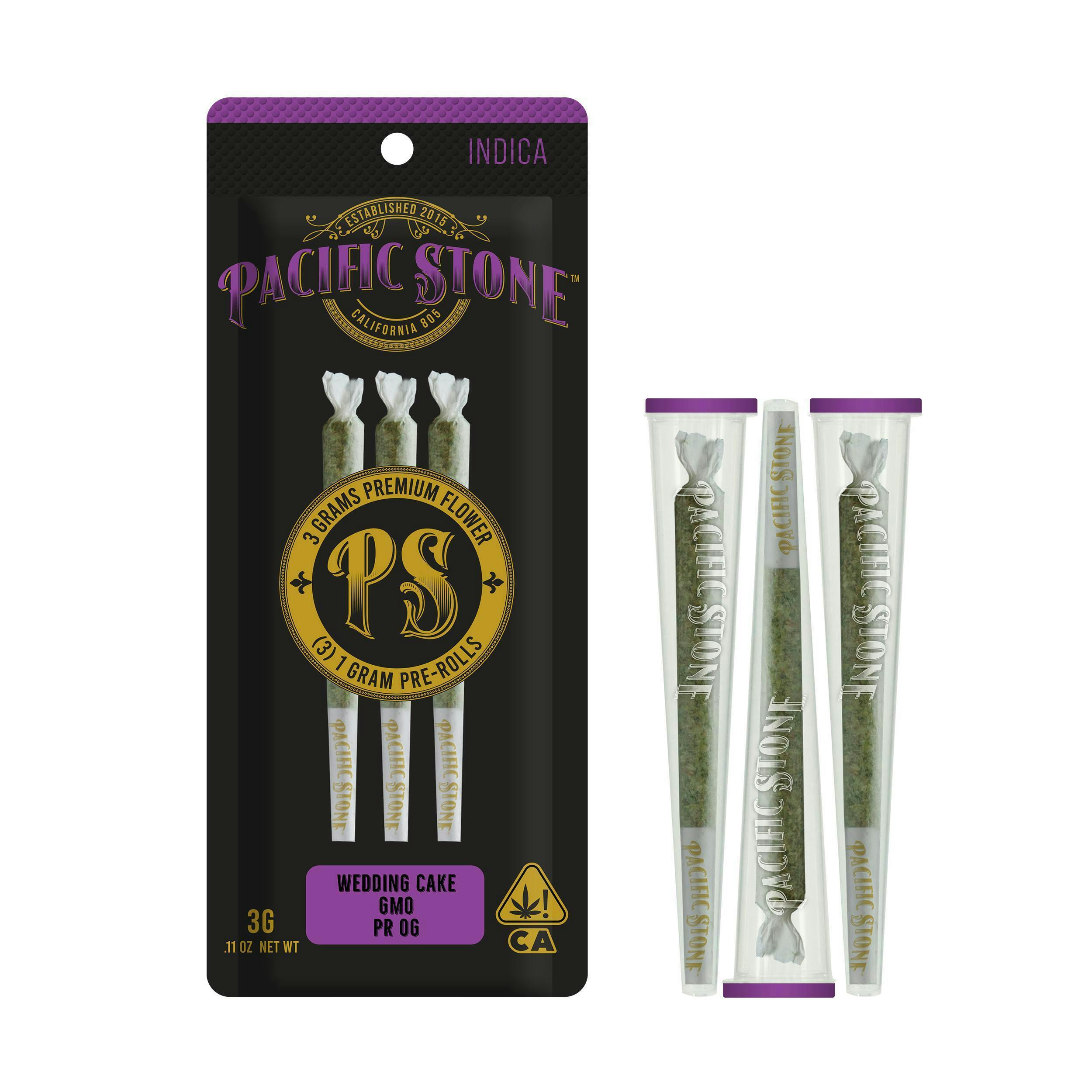 Pacific Stone | Indica Variety | Joints | 1g each | 3pk - Pacific