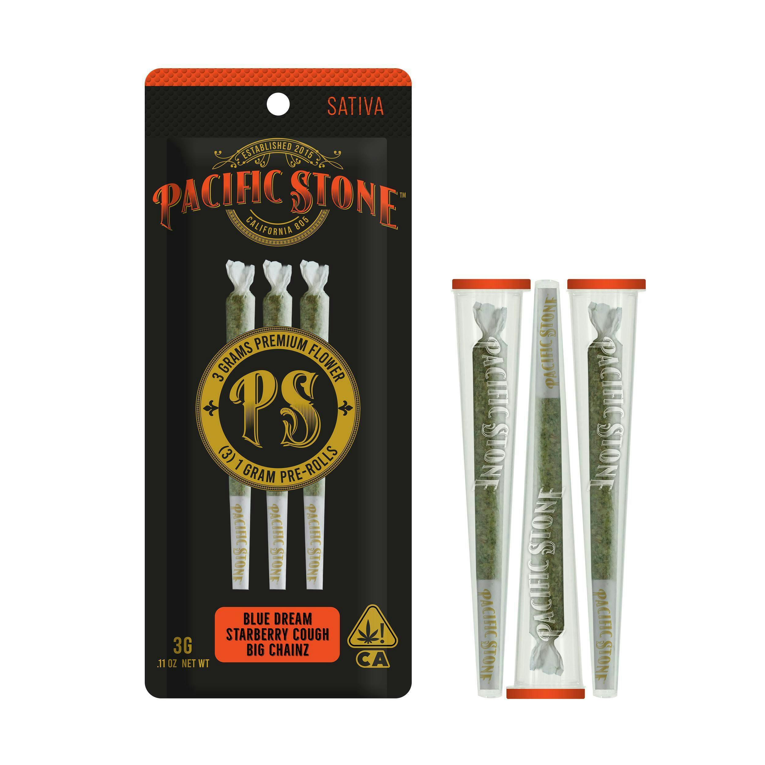 Pacific Stone | Sativa Variety | Joints | 1g each | 3pk