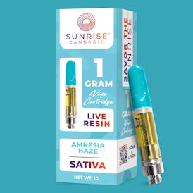 Amnesia Haze - 1g Live Resin Vape Cartridge