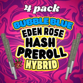 Eden Rose 4 pack Bubble Hash Infused Pre-rolls - Bubble Blue (Hybrid)