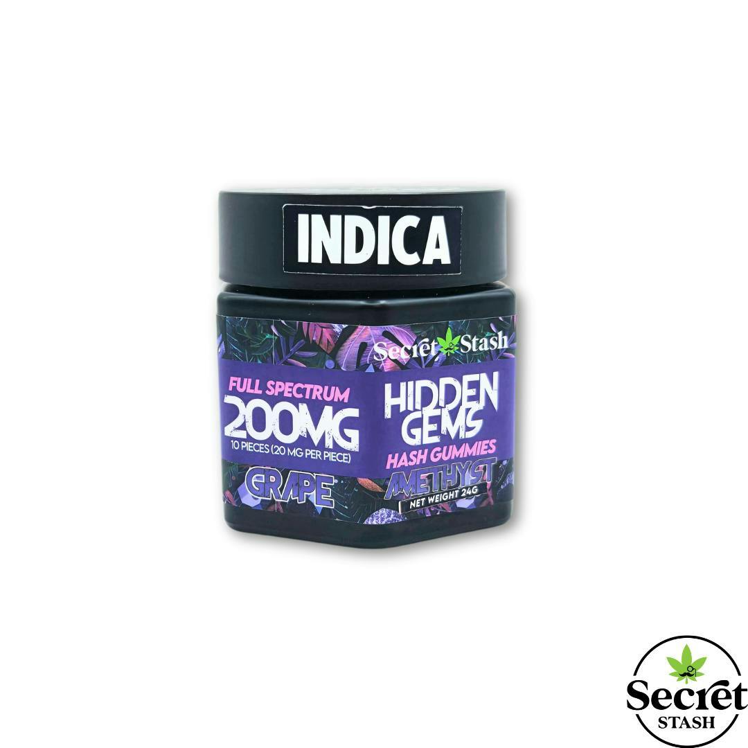Hidden Gems | Hash | Grape| Indica | 200mg - Secret Stash