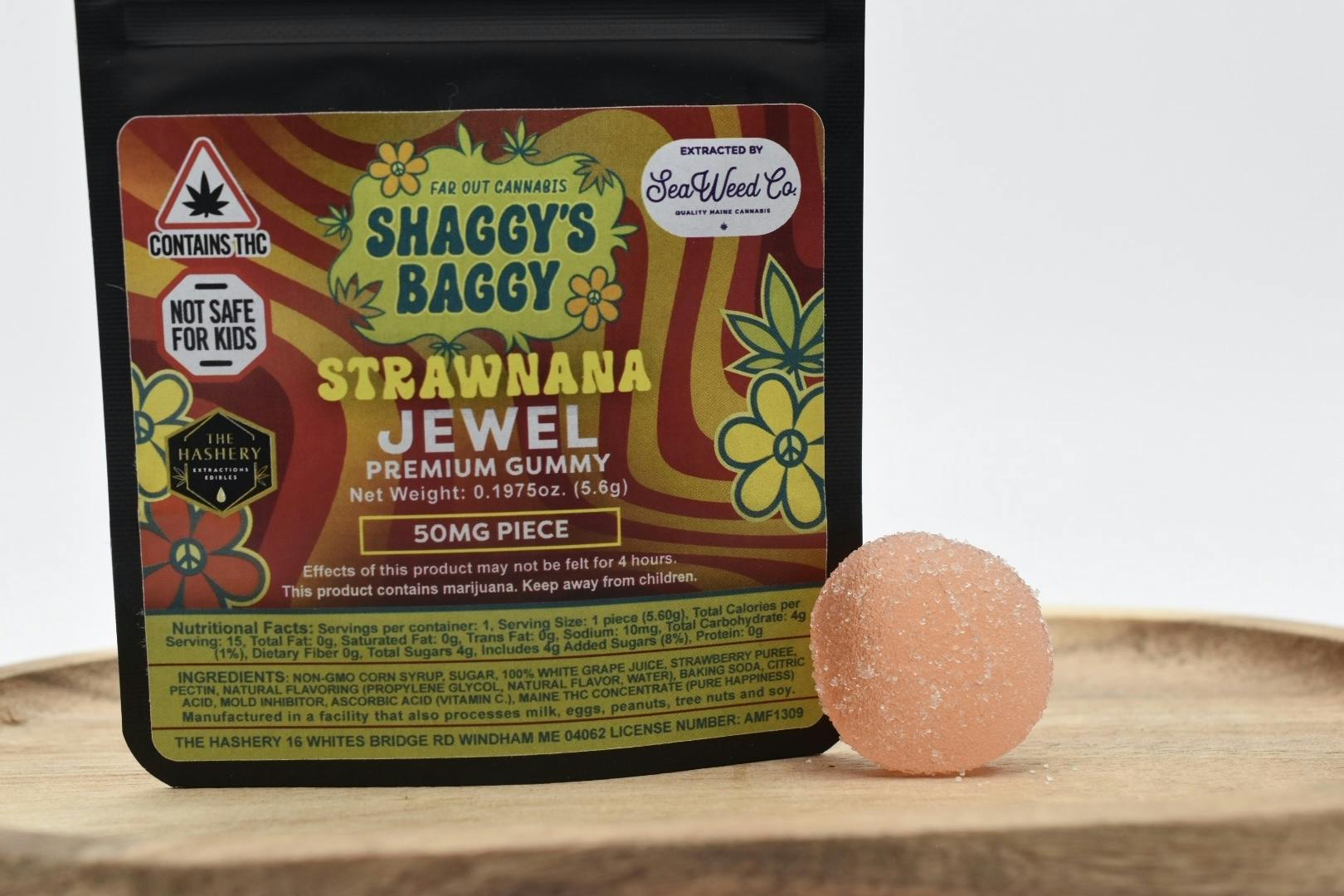 50mg Strawnana Jewel Gummy Single - Shaggy's Baggy by Shaggy's Baggy