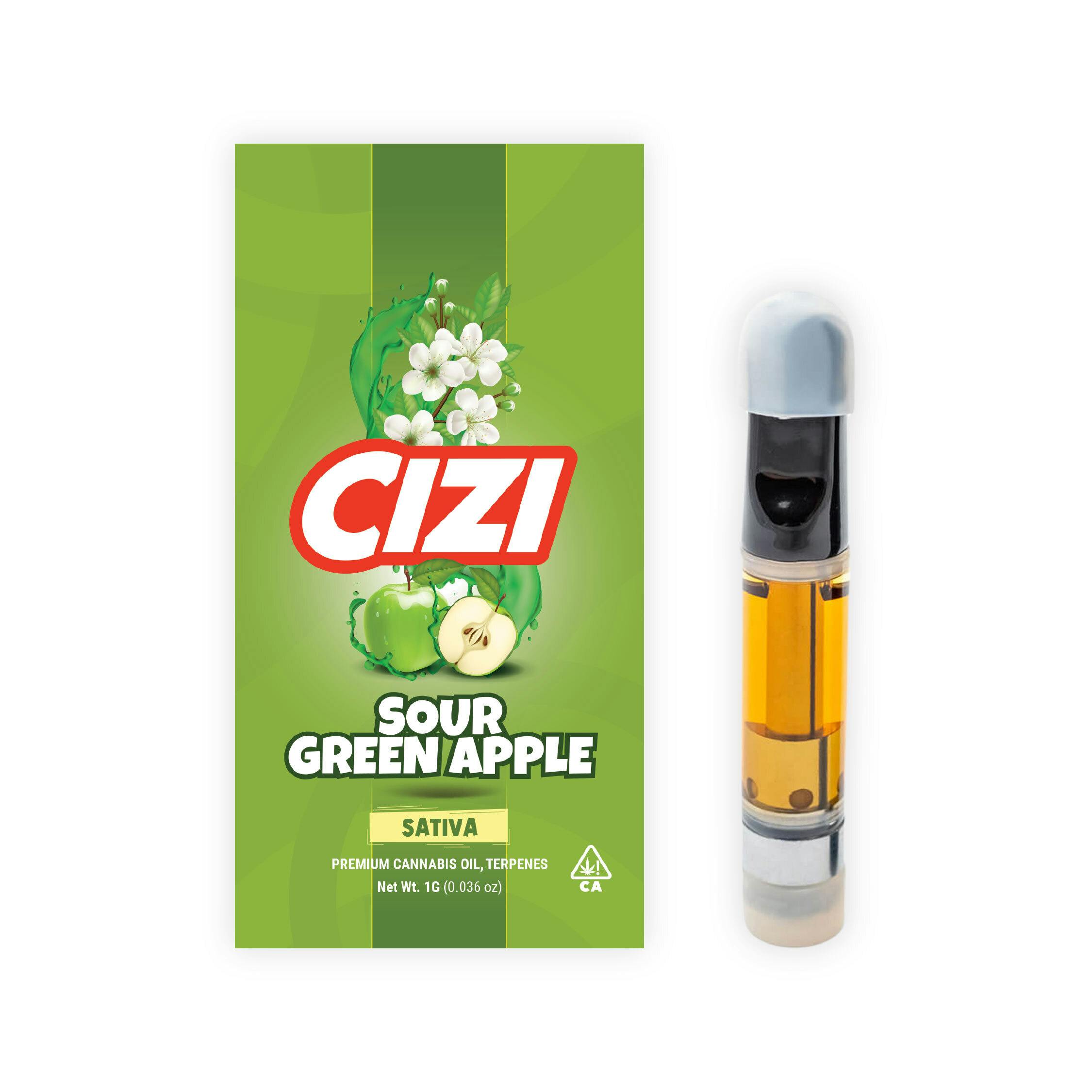 CIZI - SOUR GREEN APPLE - 1G 510 CARTRIDGE - Cizi