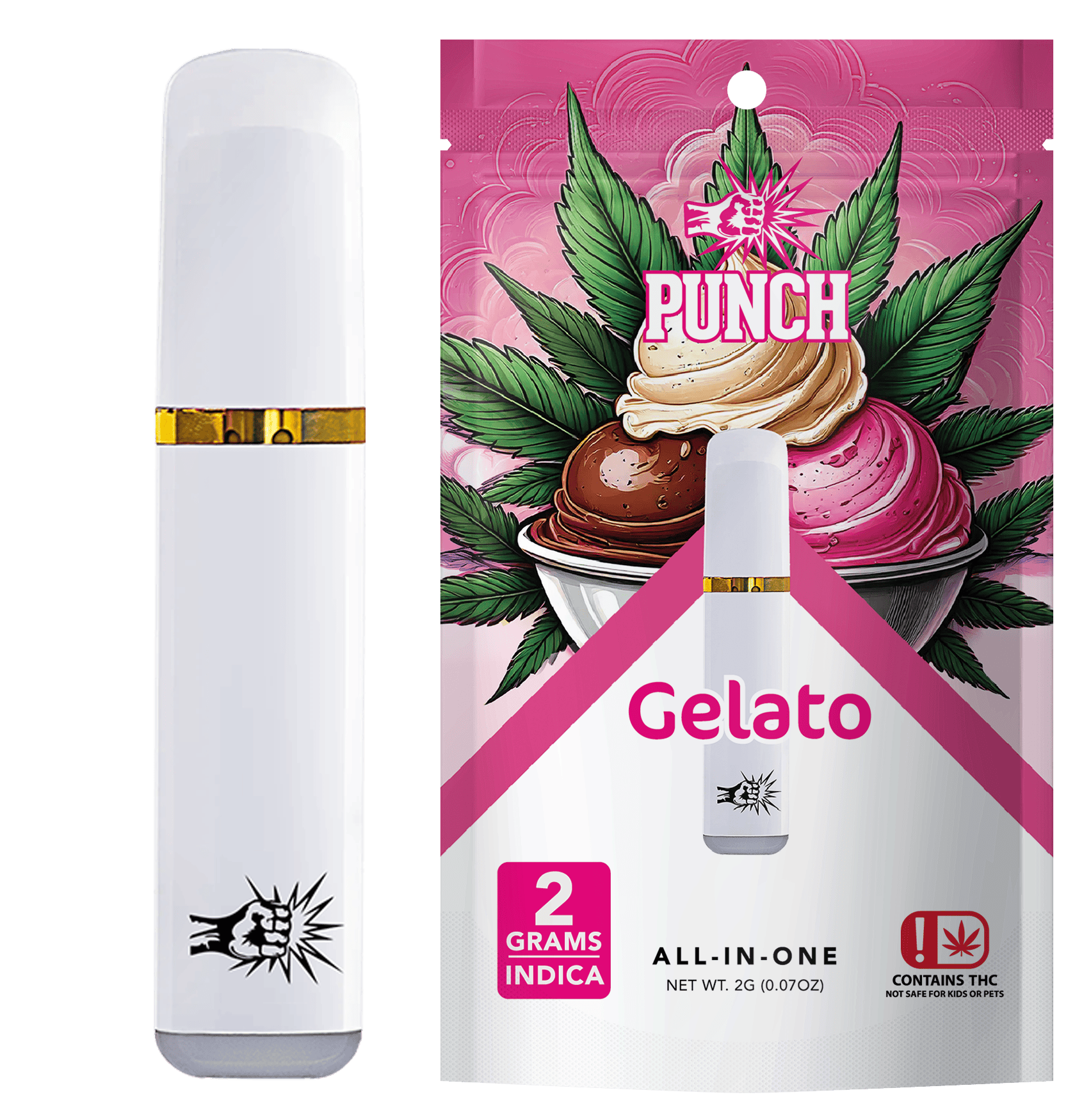 Punch | Gelato | Indica | Distillate AIO | 2g | OK