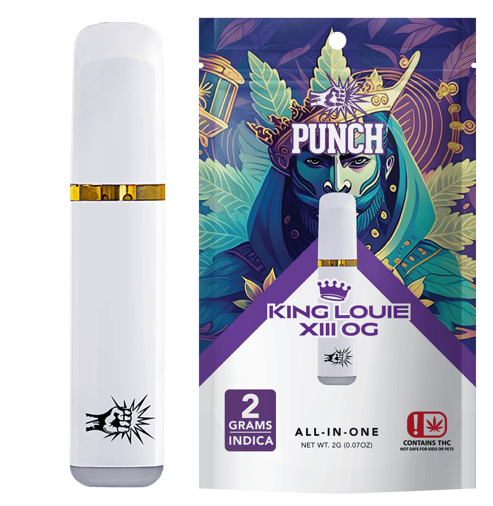 Punch | King Louie XIII OG | Indica | Distillate AIO | 2g | OK