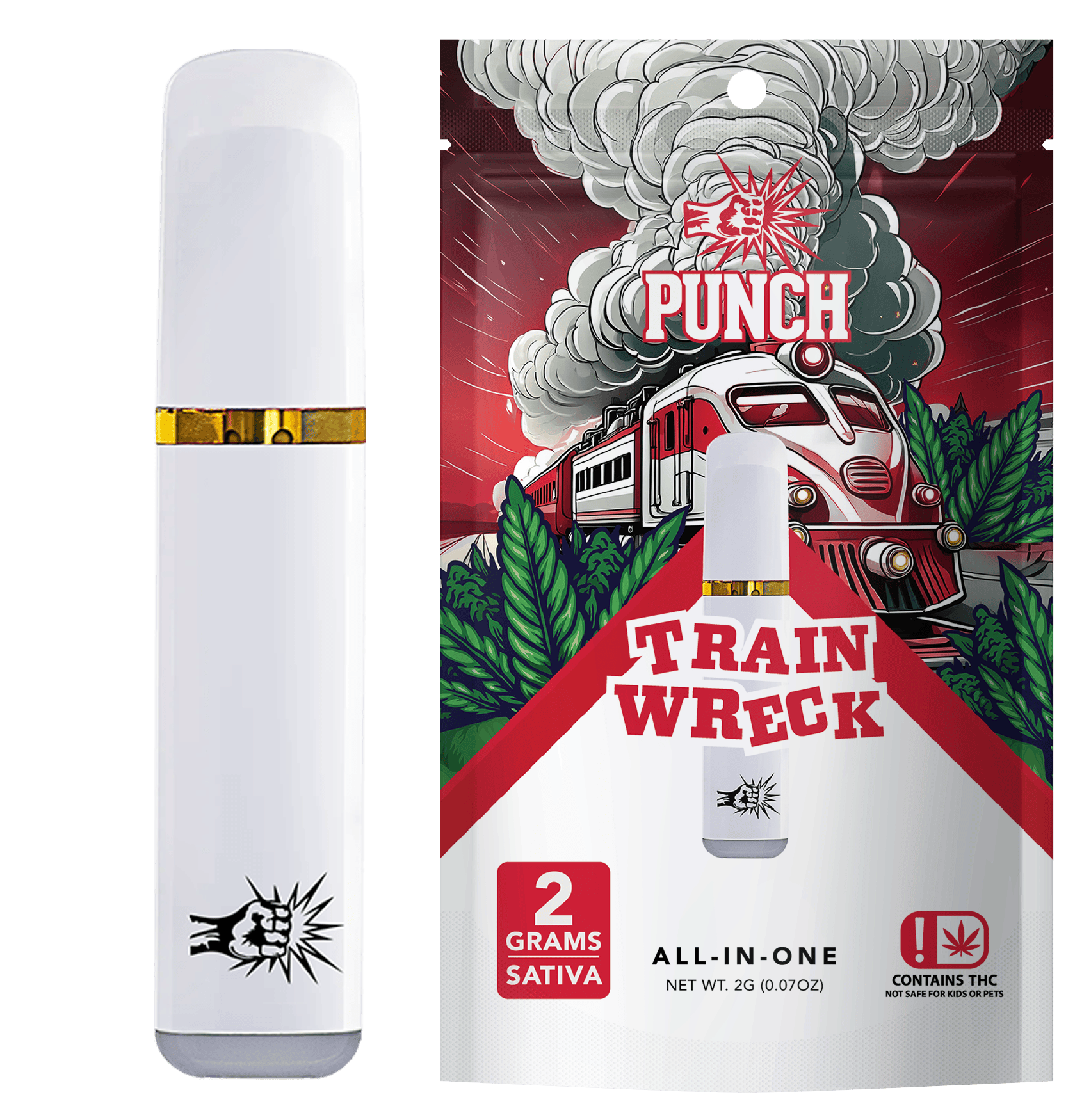 Punch | Trainwreck | Sativa | Distillate AIO | 2g | OK