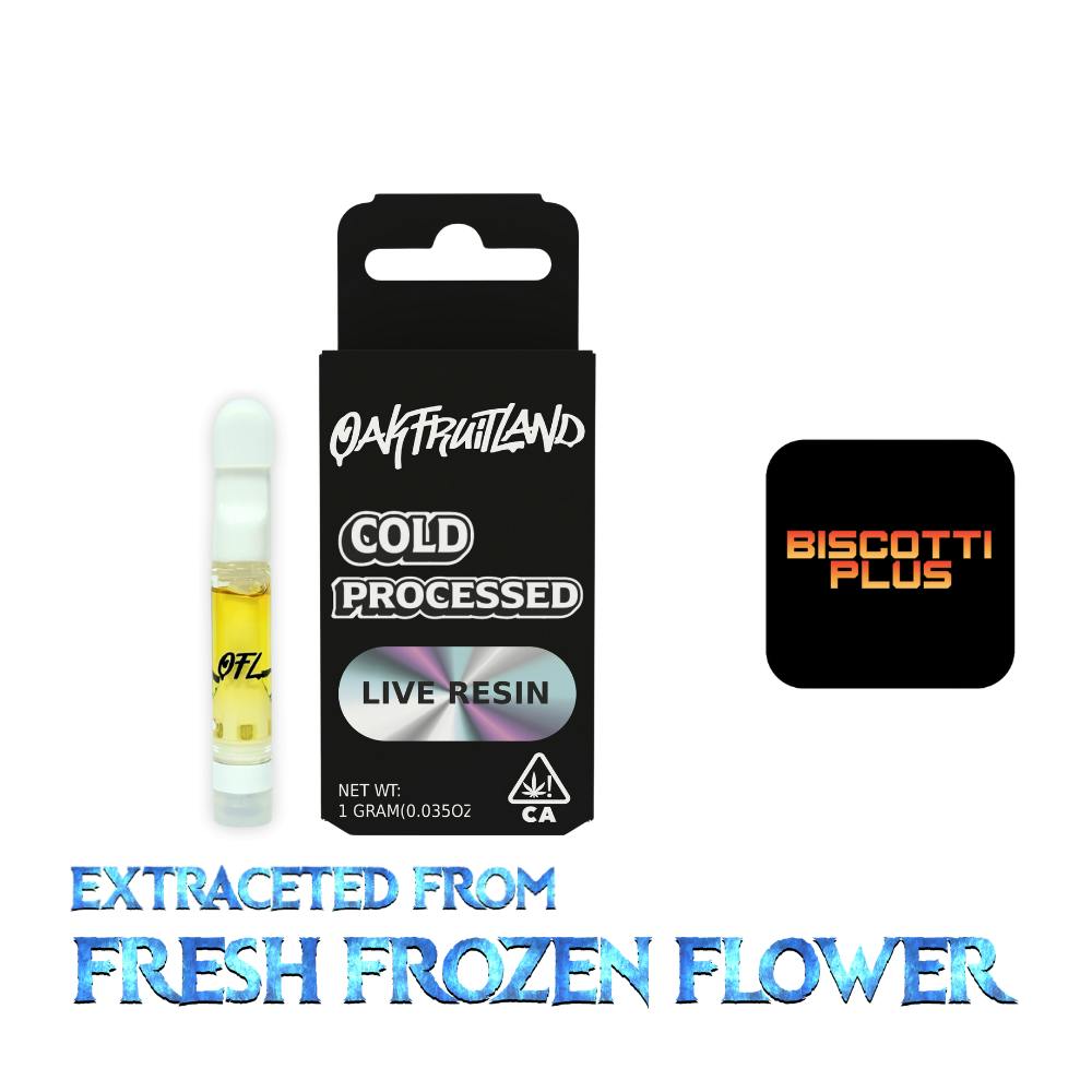 Biscotti Plus 510 Cartridge 1g - Live Resin Series - Oakfruitland