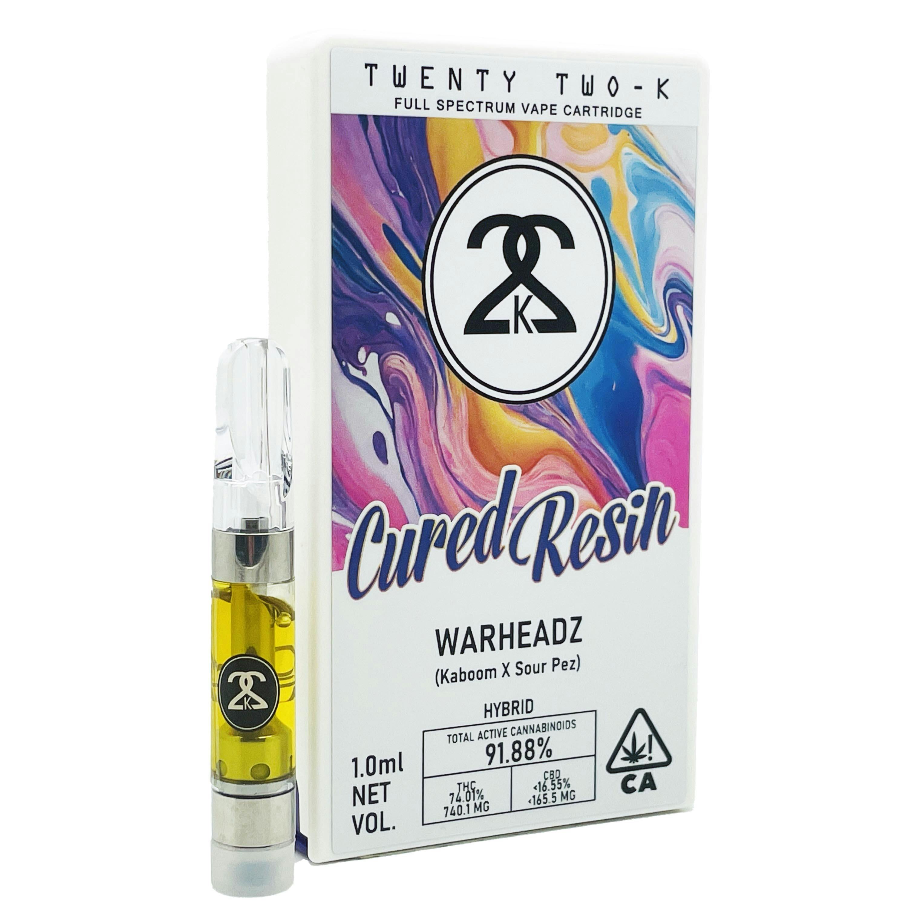 22K - Cured Resin - Warheadz - 1.0ml Cartridge - Twenty Two K / 22k