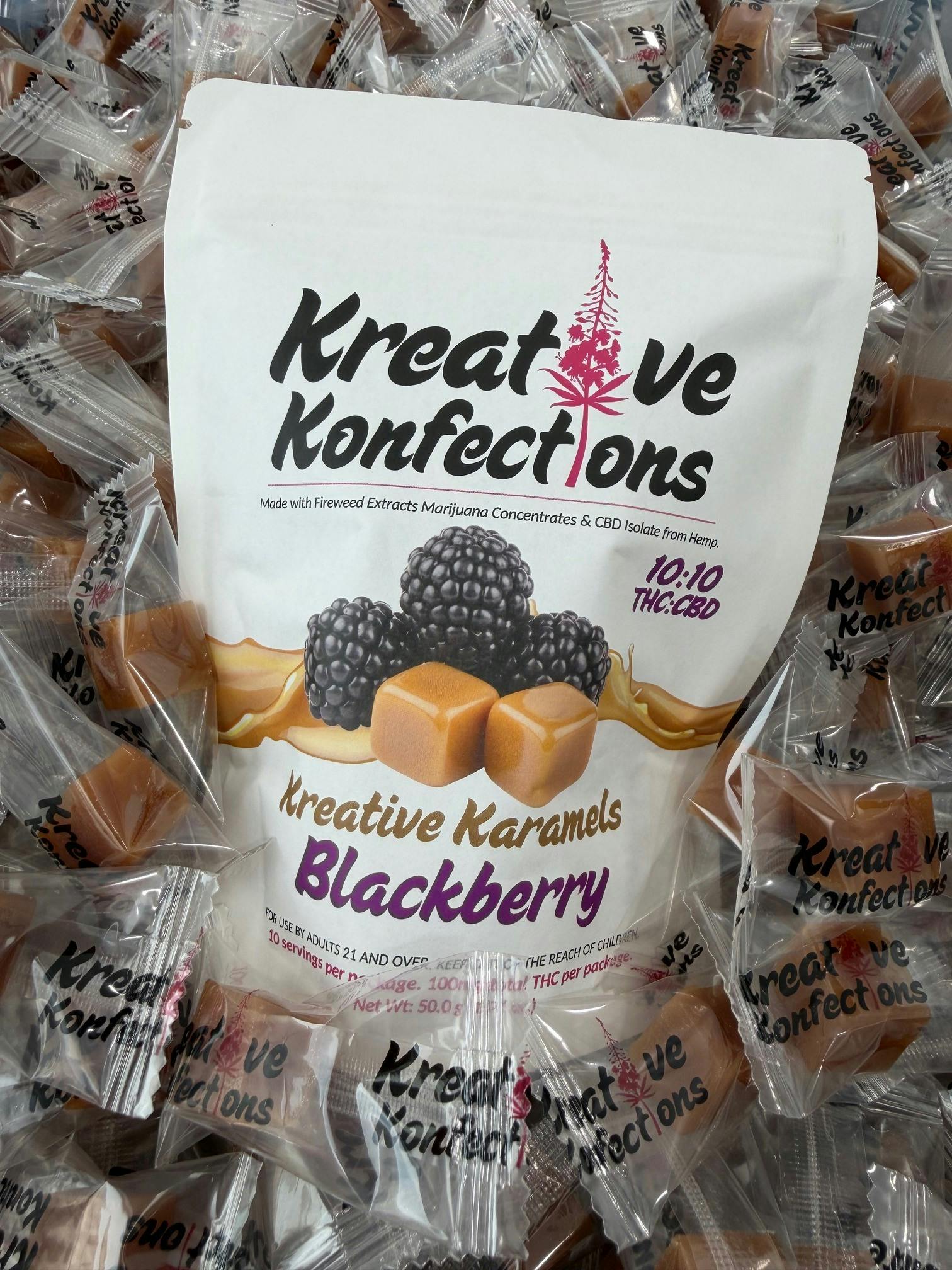 Blackberry Kreative Karamels | Indica | 100mg | 10pk
