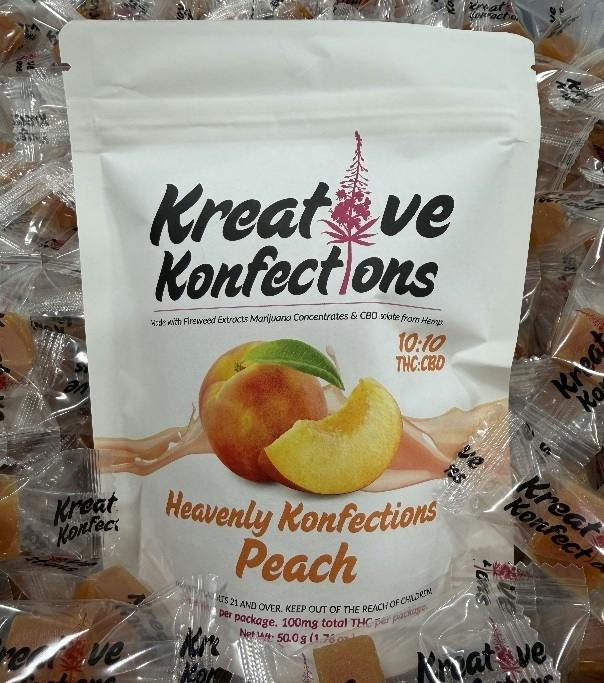 Peach Heavenly Konfections | Sativa | 100mg | 10pk
