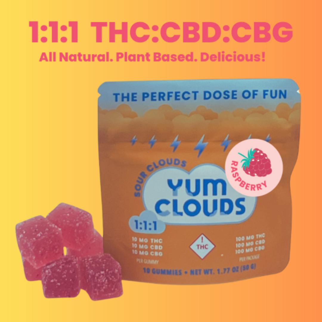 Raspberry 100MG THC/100MG CBD / 100MG CBG