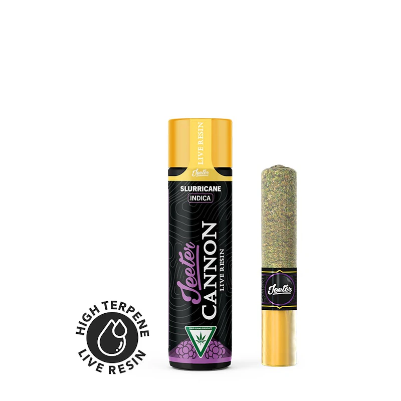 Jeeter Slurricane · Live Resin Cannon · Infused Joint · 1.3g, Infused Pre-Rolls