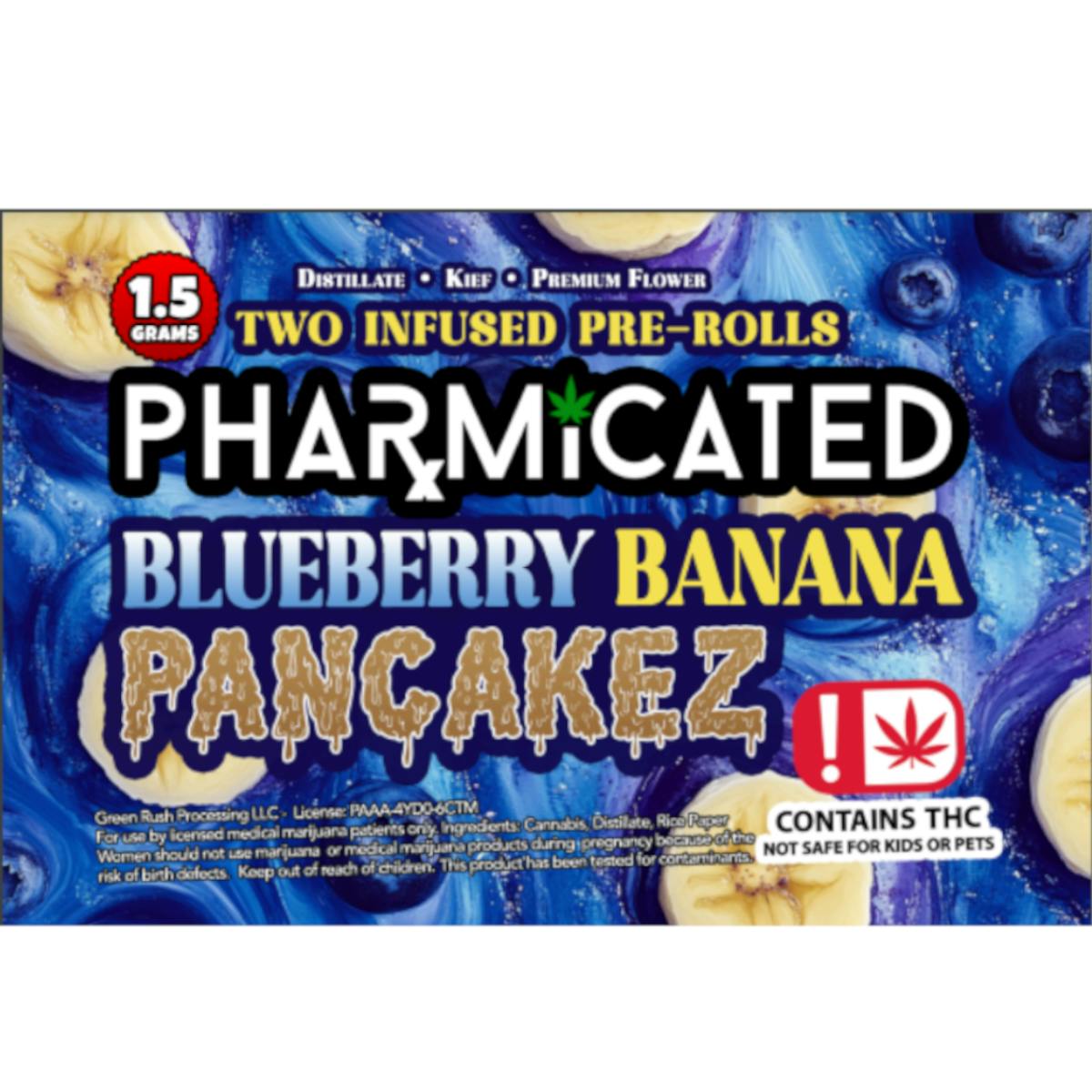 INFUSED - PhD 1.5g Pre-Roll (2PK)- Blueberry Banana Pancakes (I)