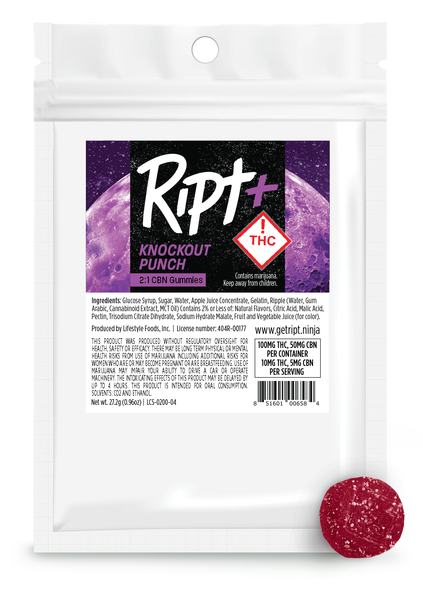 2:1 Sleep - Knockout Punch (100mg THC | 50mg CBN)