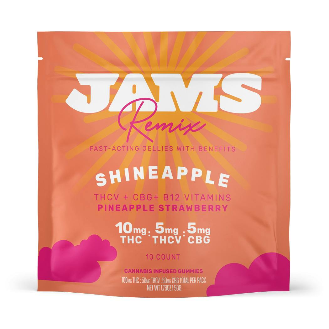 Remix Fast-Acting Jellies - Shineapple 2:1:1 THC:CBG:THC-V 100mg | 10pk