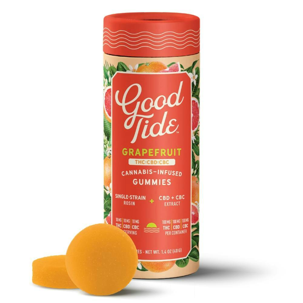 Good Tide: Grapefruit Solventless Hash Rosin Gummies - Blissful - 200mg
