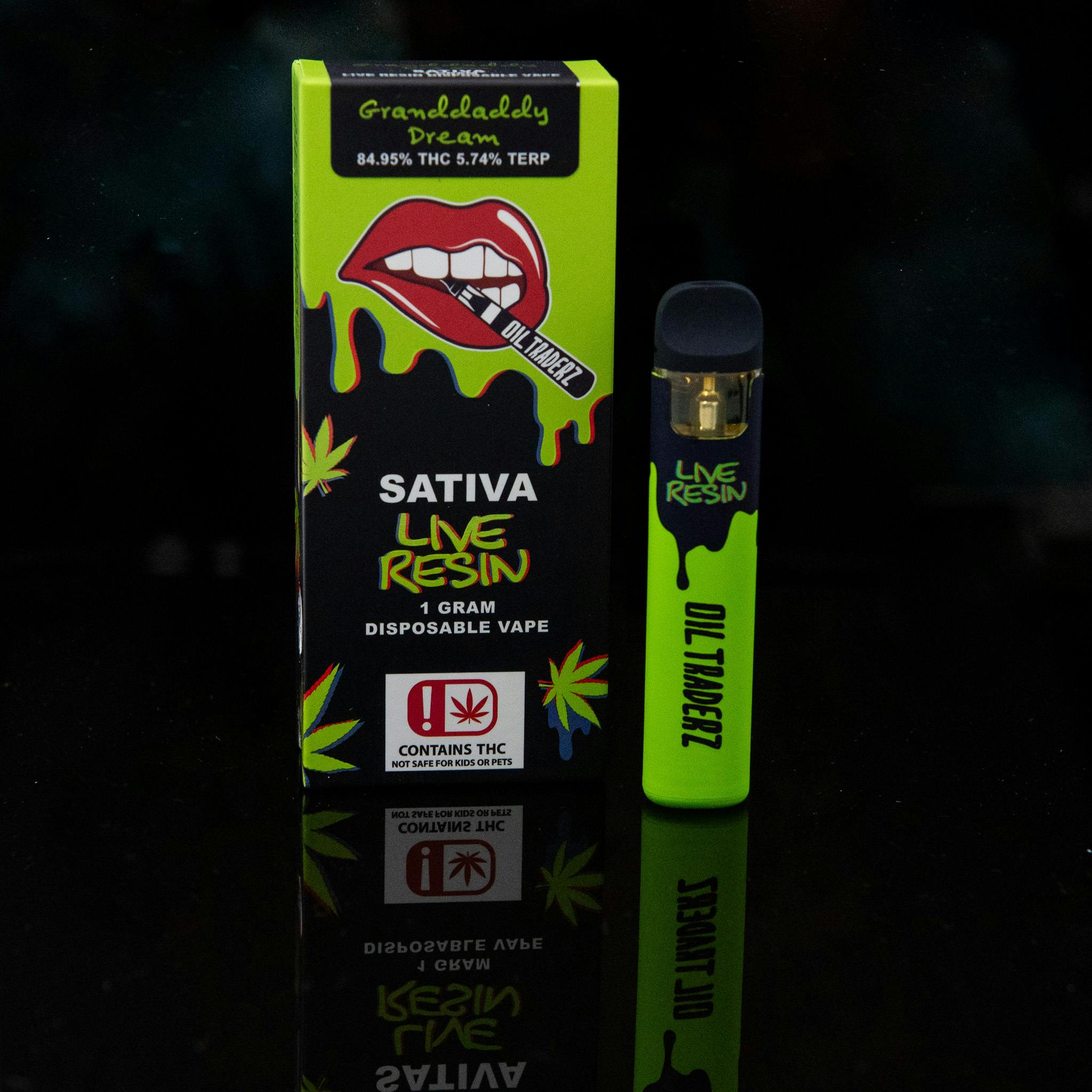 1g Granddaddy Dream Live Resin Disposable - Oil Traderz (Sativa