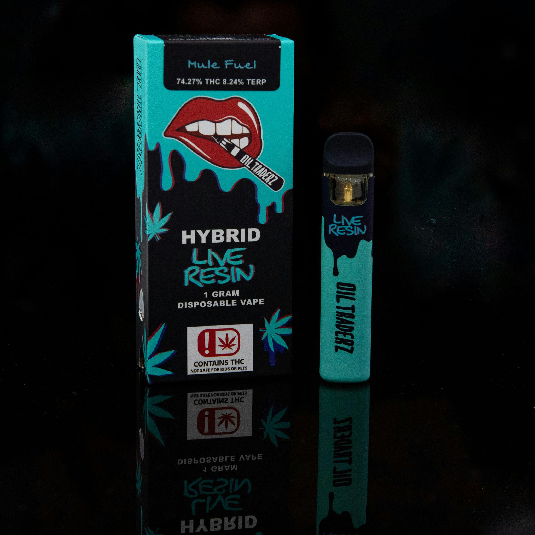 1g Mule Fuel Live Resin Disposable - Oil Traderz (Hybrid)