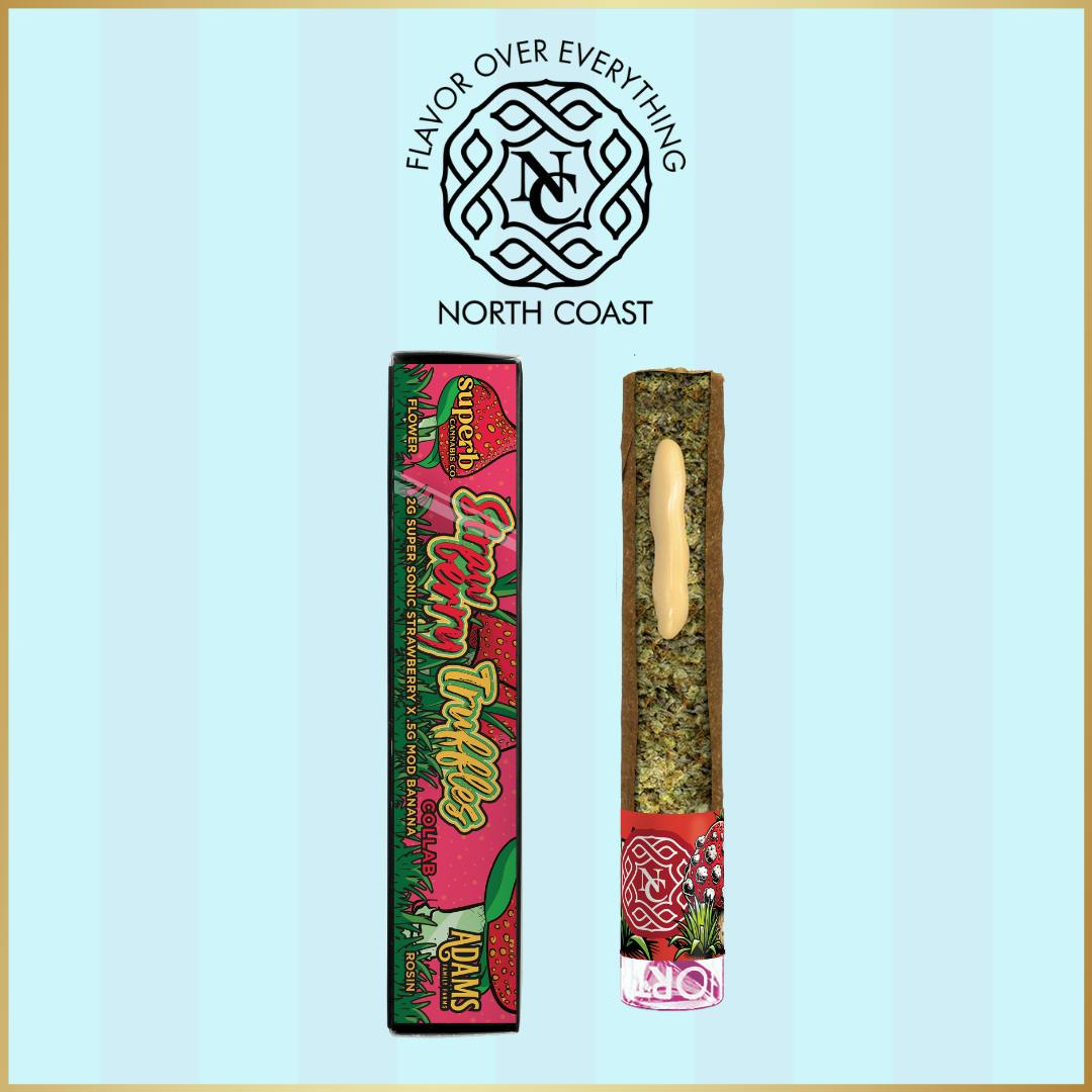 North Coast Strawberry Truffle Hemp Paper Donut 2.5g