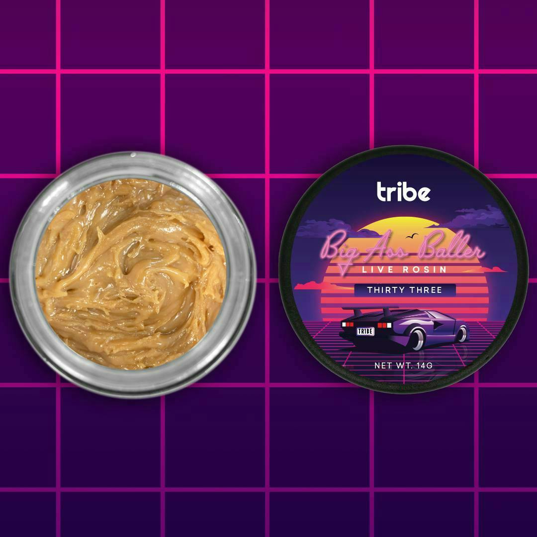 Tribe | Thirty Three | Live Hash Rosin Baller | 14g