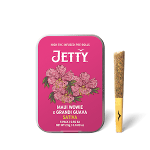 JETTY EXTRACTS - Jetty | Maui Wowie x Grandi Guava High THC Infused Pre-Rolls 5 Pack (2.5g)