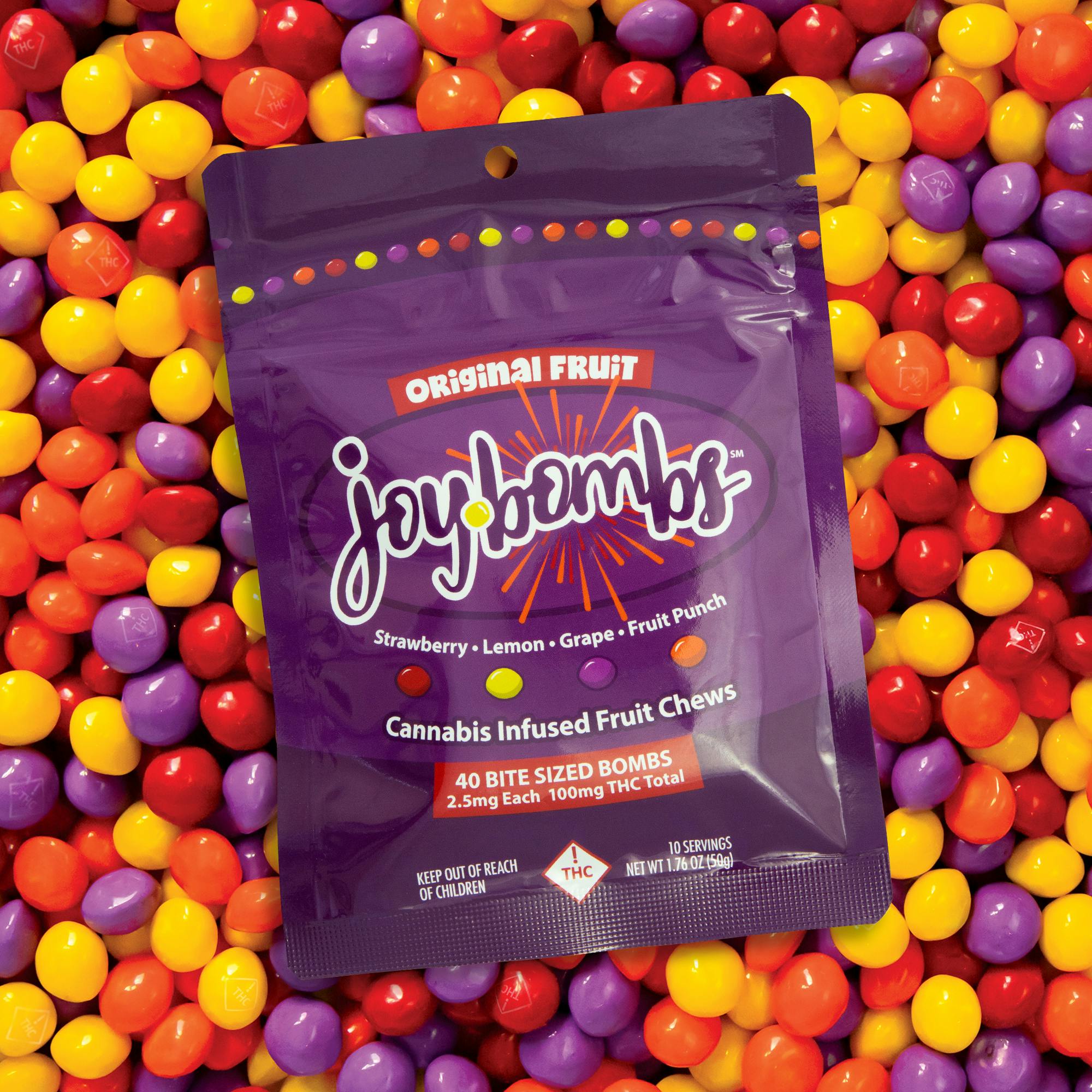Joy Bombs Original Fruit - 100mg THC (40pk / 2.5mg THC ea)