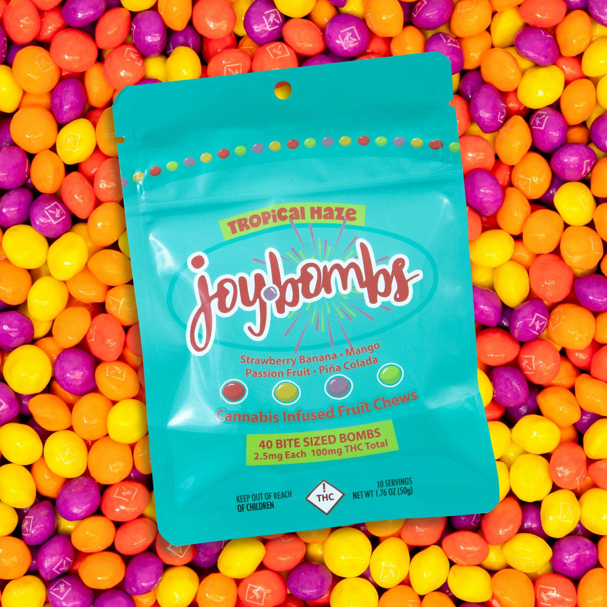 Joy Bombs Tropical Haze - 100mg THC (40pk / 2.5mg THC ea)
