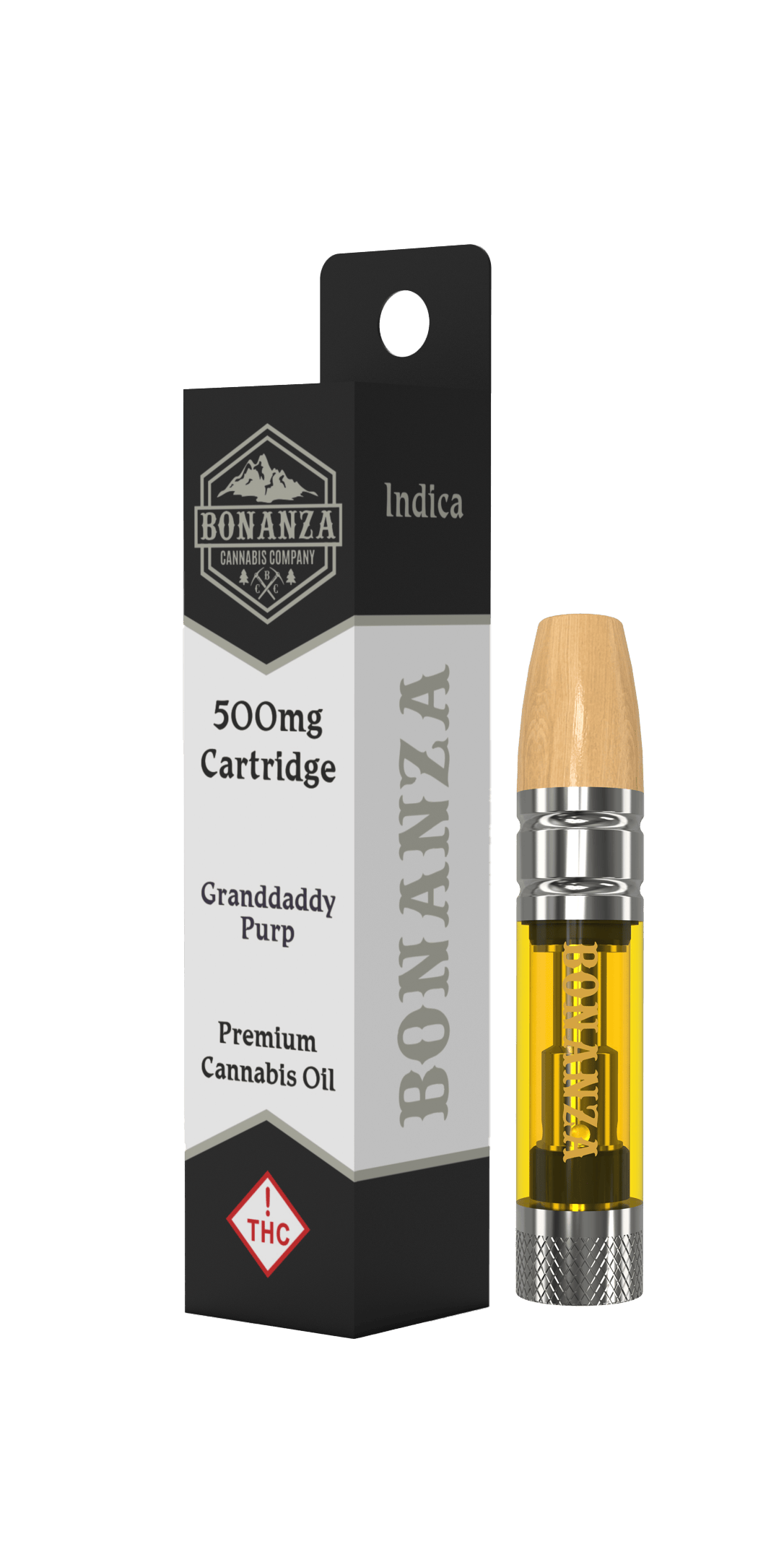 500 MG Cartridge Grandaddy Purp by Bonanza Cannabis Company
