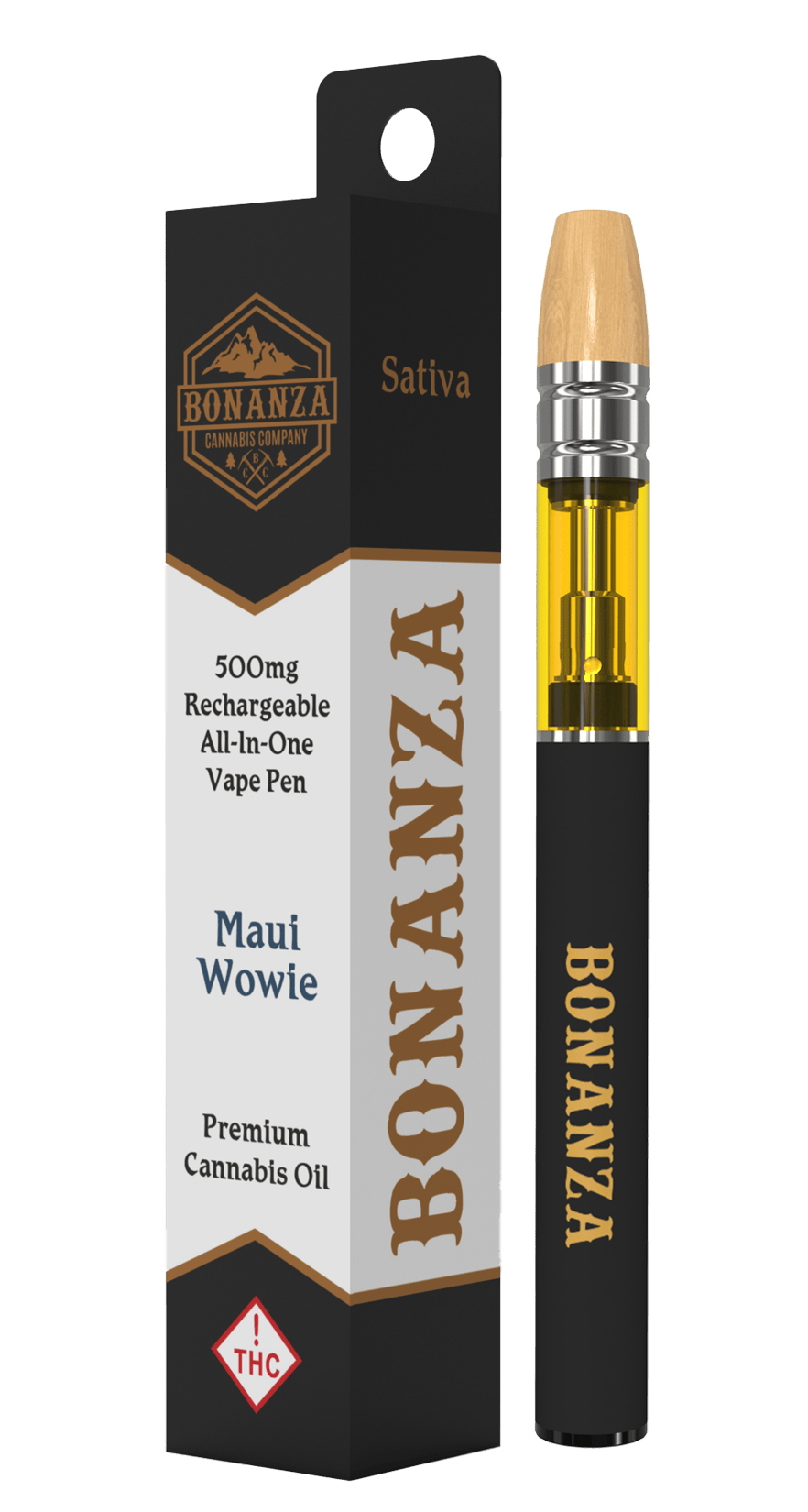 500 MG AIO Cartridge Maui Wowie by Bonanza Cannabis Company