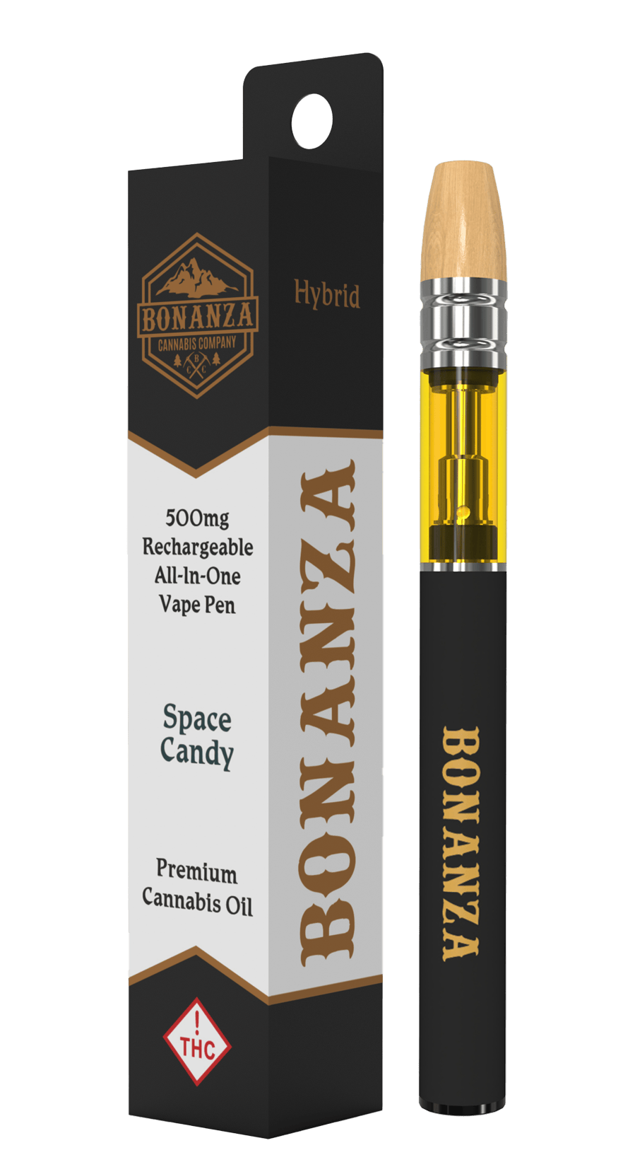 500 MG AIO Cartridge Space Queen - Bonanza Cannabis Company