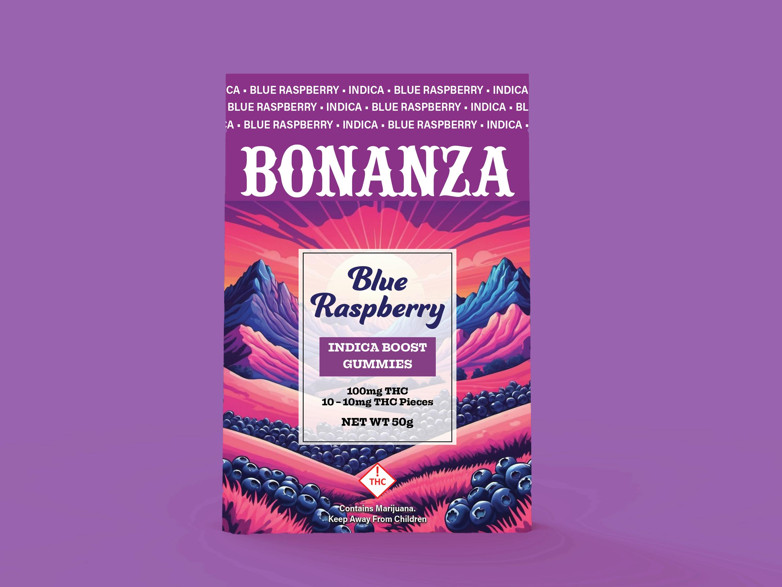 Boosted Gummies Blue Rasberry Indica