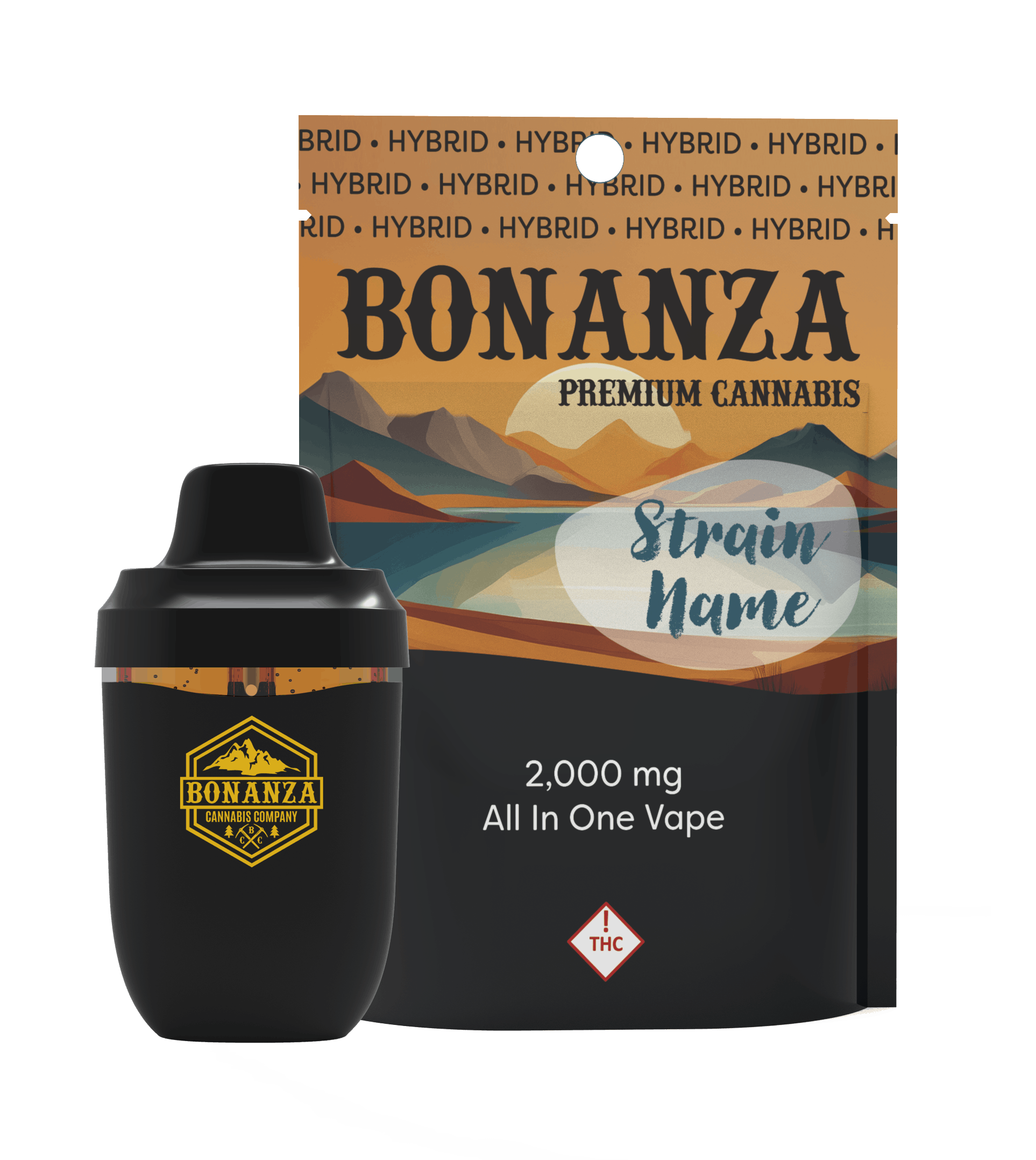 2000 MG Disposable Vape Wedding Cake - Bonanza Cannabis Company