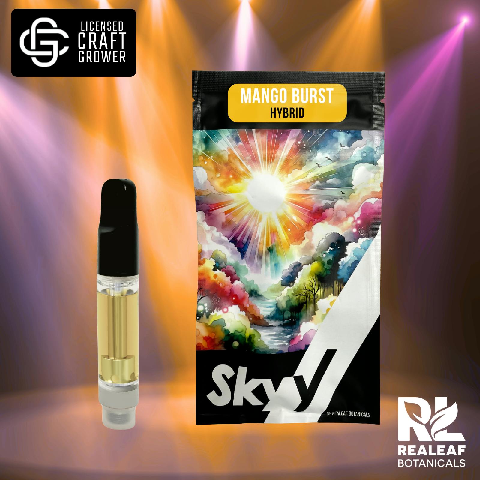 Mango Burst Vape Cartridge 1.0g by Realeaf Botanicals