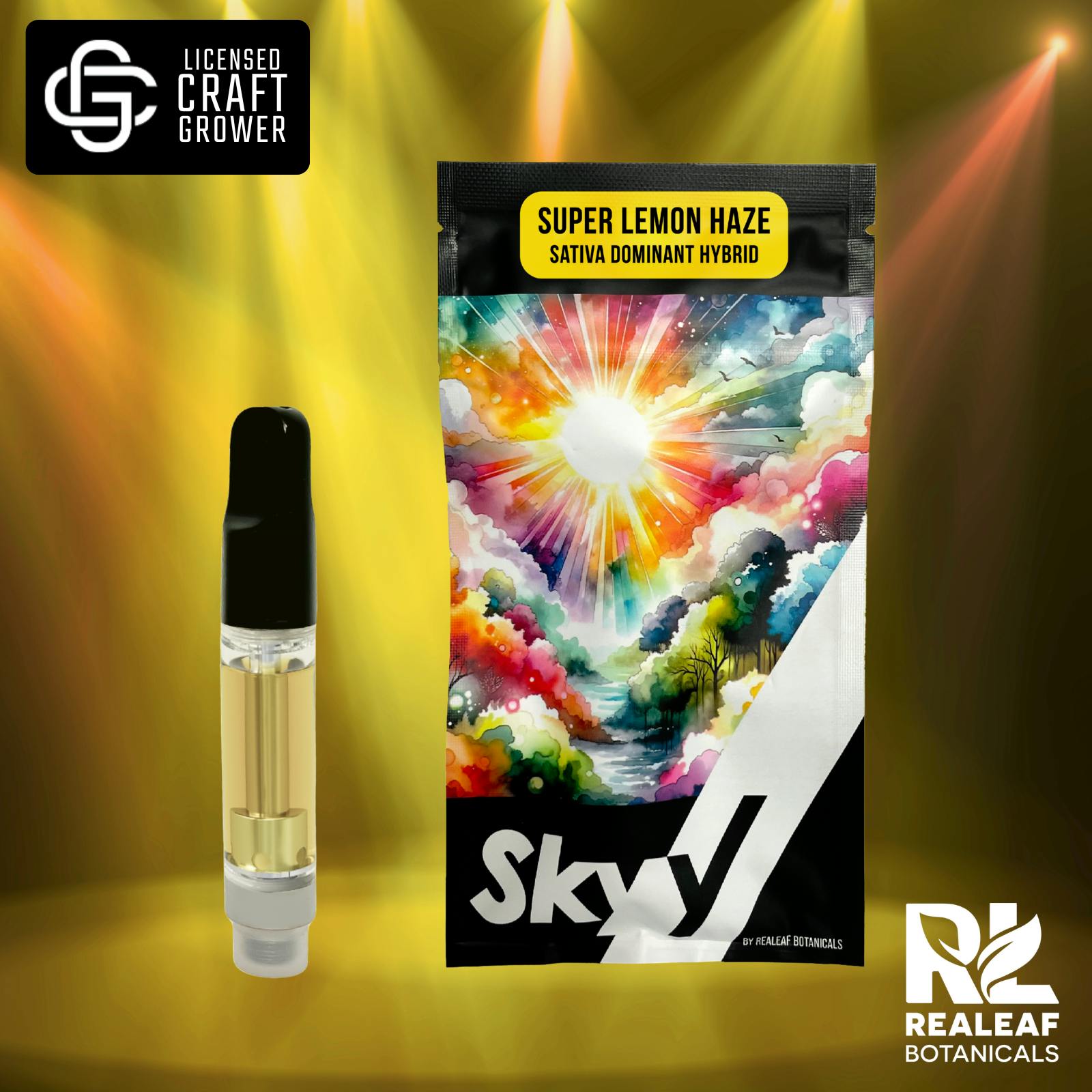 Super Lemon Haze Vape Cartridge 1.0g by Realeaf Botanicals