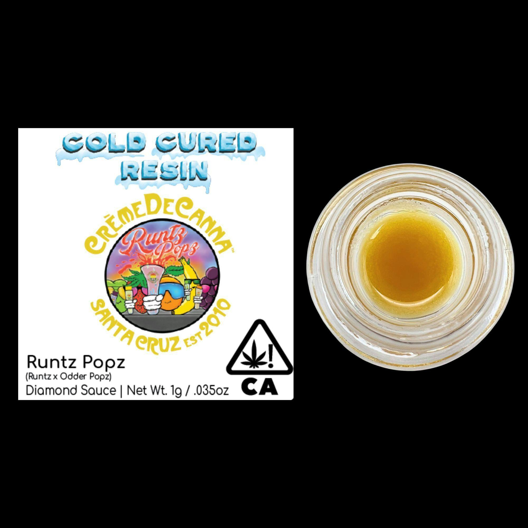 Creme De Canna Cold Cured Resin Diamond Sauce Runtz Popz 1g (H