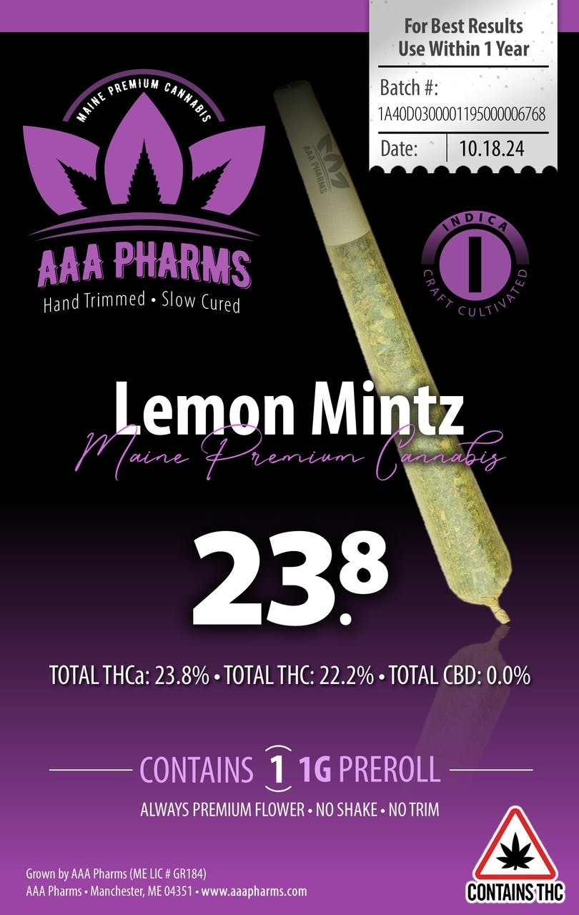 Lemon Mintz Pre Roll