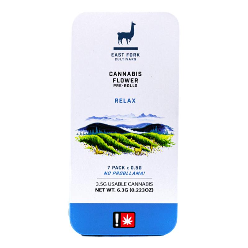Relax CBD Pre-rolls - Takilma Kush | 7-pack 3.5g by East Fork Cultivars