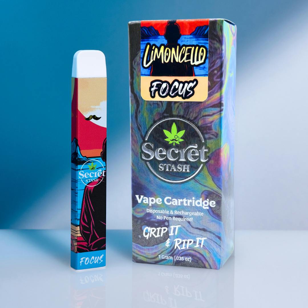 Secret Stash | Disposable Cart | Focus | Limoncello | 1g (NEW)