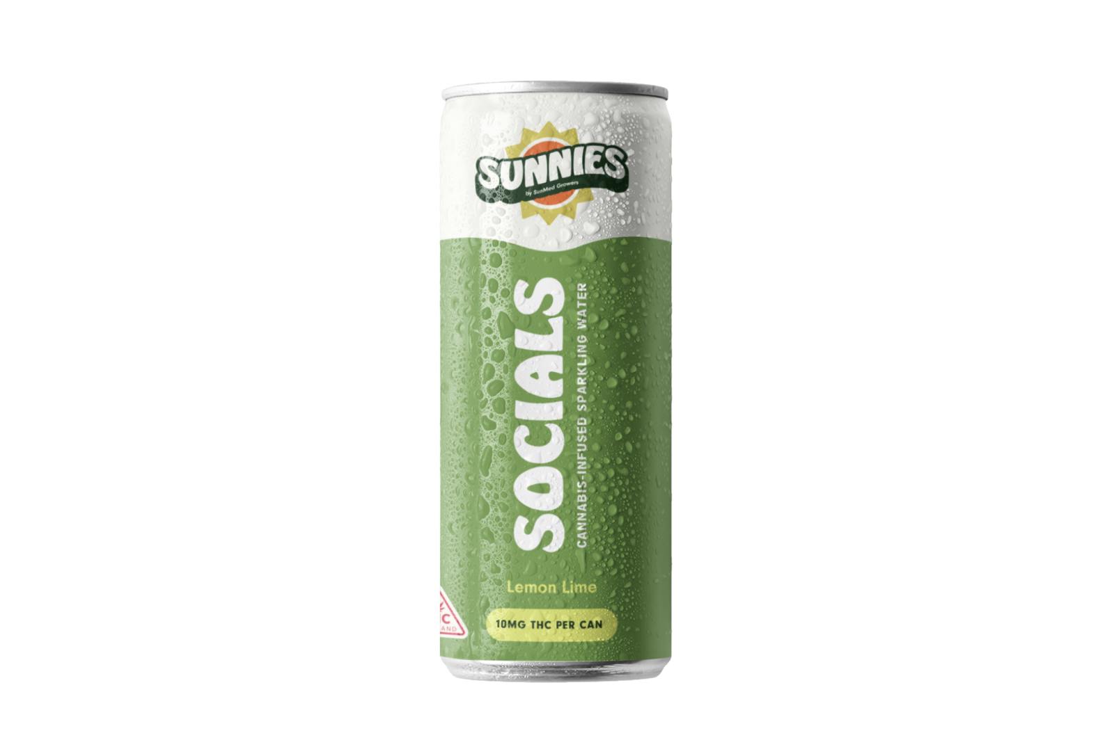 Socials Lemon Lime Sparkling Water