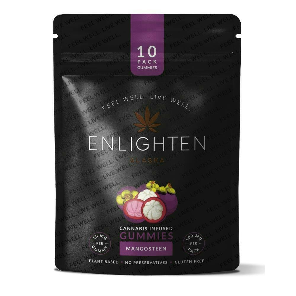 Mangosteen Gummies - 10 Pack (100mg) by Enlighten