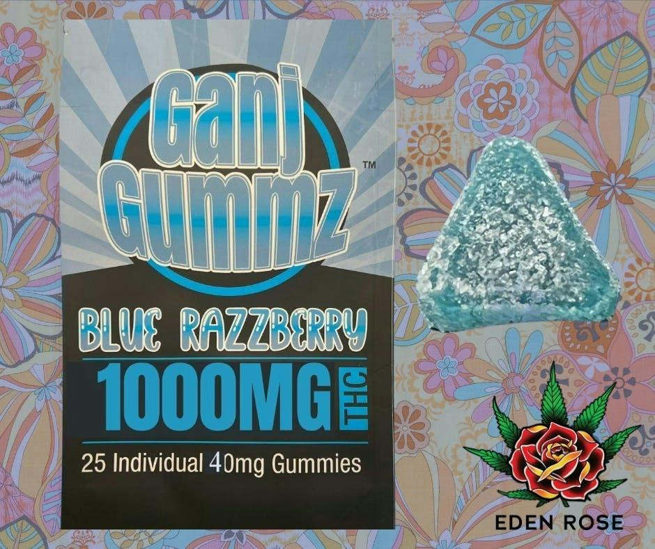 1000MG Ganj Gummz - Blue Razzberry