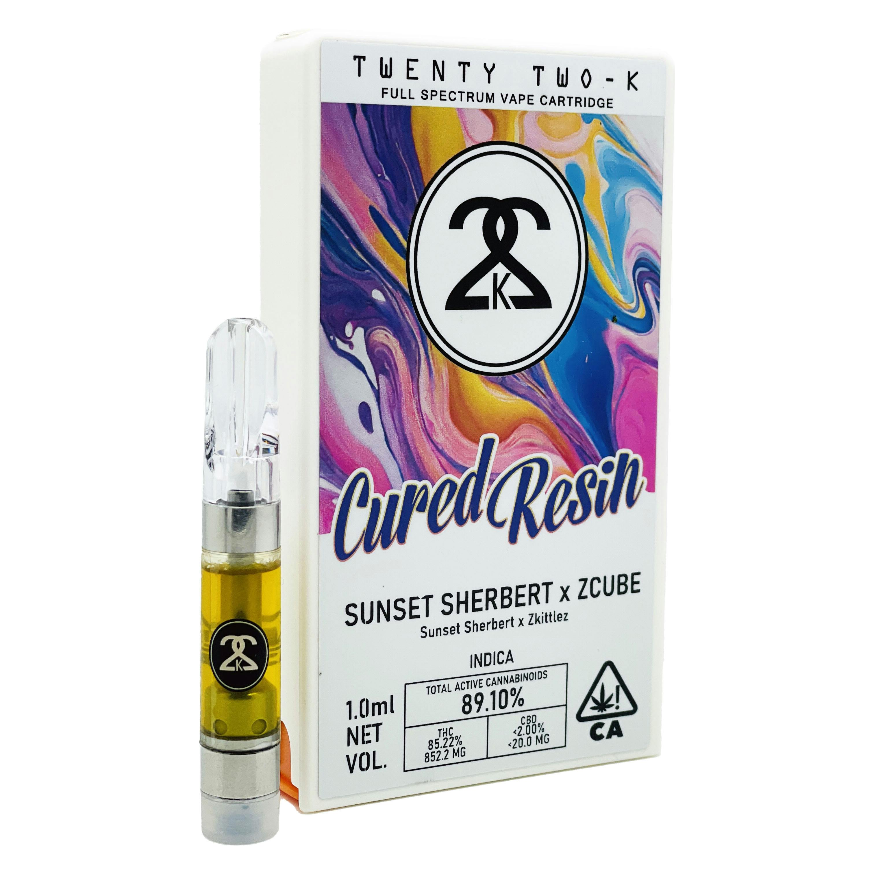 22K - Cured Resin - Sunset Sherbert x Zcube - 1.0ml Cartridge
