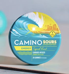 Kiva Confections - Camino Sours 'Energy' Tropical Burst Gummies 100MG THC/50MG THCv